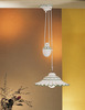 Immagine aggiuntiva di Lampadario cucina in ceramica bianca verde saliscendi stile country  45521