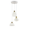 Immagine aggiuntiva di Lampadario a 3 luci in ceramica traforata 3 forme diverse LUGANO SP3 IDEAL LU