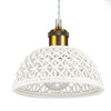 Ulteriore dettaglio di Lampadario a 3 luci in ceramica traforata 3 forme diverse LUGANO SP3 IDEAL LU