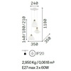 Lampadario a 3 luci in ceramica traforata 3 forme diverse LUGANO SP3 IDEAL LUX - foto 6