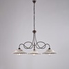 Immagine aggiuntiva di Lampadario grande soggiorno cucina 3 luci nero effetto ruggine ceramica  4445