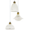 Lampadario a 3 luci in ceramica traforata 3 forme diverse LUGANO SP3 IDEAL LUX