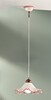 Lampadario 30cm ceramica onde pliss&egrave; rosso per tavolo cucina  45235