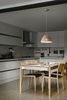 Sospensione lampadario moderno in ceramica tortora cono stondato CASALE 3532-40-348 FABAS - foto 4