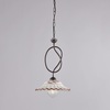 Ulteriore dettaglio di Lampadario 30cm ceramica decoro marrone rustico cucina  44448