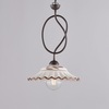 Lampadario 30cm ceramica decoro marrone rustico cucina  44448 - foto 4