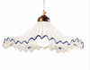 Lampadario in ceramica decoro blu ondulato a sospensione 30cm ANNA/SM/BLU DUE P