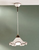 Lampadario 30cm ceramica onde pliss&egrave; marrone per cucina rustica  45234