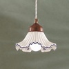Immagine aggiuntiva di Lampadario piccolino 15cm ceramica decoro blu onde pliss&egrave;  45228