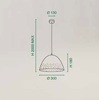 Misure di lampadario moderno in ceramica cono stondato