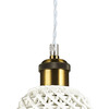 Lampadario piccolo cupoletta in ceramica con decoro traforato LUGANO SP1 D16 IDEAL LUX - foto 5