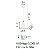 Lampadario piccolo cupoletta in ceramica con decoro traforato LUGANO SP1 D16 IDEAL LUX - foto 6