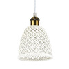 Lampadario piccolo cupoletta in ceramica con decoro traforato LUGANO SP1 D16 IDEAL LUX