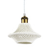 Lampadario a sospensione forma piccola pagoda in ceramica LUGANO SP1 D21 IDEAL LUX