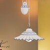 Lampadario a sospensione saliscendi con peso in ceramica decoro blu  45518