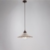 Immagine aggiuntiva di Sospensione lampadario 30cm in ceramica traforata rustico cavo stoffato  4445