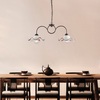 Immagine aggiuntiva di Bilanciere 2 luci tradizione ceramica bordo marrone e anemoni rossi  44460