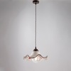 Immagine aggiuntiva di Sospensione lampadario provenzale 30cm ceramica decoro fiori rossi  44458