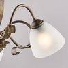 Particolare di Lampadario 3 luci classico fascia ricciolo bronzato vetro  42438