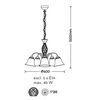 Lampadario 5 luci intreccio rustico - eleganza classica  43728 - foto 5