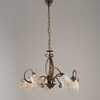 Seconda foto Lampadario 5 luci vetro ambra classico