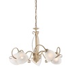 Lampadario classico camera da letto o sala 5 luci avorio decoro oro 42439 LUCI E COLORI
