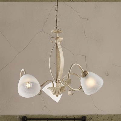 Lampadario ricciolo avorio 3 luci ingresso cameretta salotto  42437
