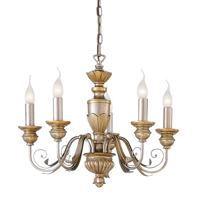 Lampadario elegante classico dimore storiche 5 luci FIRENZE SP5 ORO IDEAL LUX