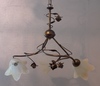 Seconda foto lampadario 3 luci decoro roselline