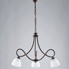 Lampadario 3 luci classico testa di moro con vetri bianchi 58cm  41479