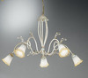 Lampadario classico 5 luci decoro oro ELENA S5 BIA DUE P