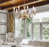 Particolare di Lampadario illuminazione classica di lusso 8 luci 64cm FIRENZE SP8 ORO IDEAL LUX