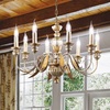 Lampadario illuminazione classica di lusso 8 luci 64cm FIRENZE SP8 ORO IDEAL LUX