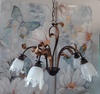 Lampadario Emily ruggine 5 luci ambientato