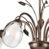 Ulteriore dettaglio di Lampadario classico bracci curvati e foglie nere ramate 5 luci  43220