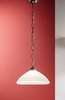 Lampadario a sospensione vetro bianco rigato 30 cm a cupola 02712/S1/TM LAM 4280 DUE P