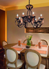 Lampadario classico importante 80cm 8 luci ruggine e oro  45536