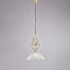Immagine aggiuntiva di Sospensione lampadario decoro foglie su montatura avorio  42453