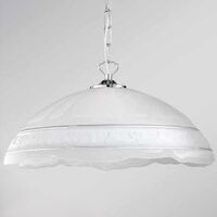 Sospensione diametro 50cm fascia descorata profili argento  44853