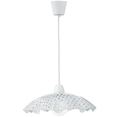 Lampadario in vetro curvato decoro bianco per tinello o cucina 37070 LUCI ECONOMICHE