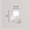 Immagine aggiuntiva di Applique design particolare sferetta in vetro e base in gesso  42274