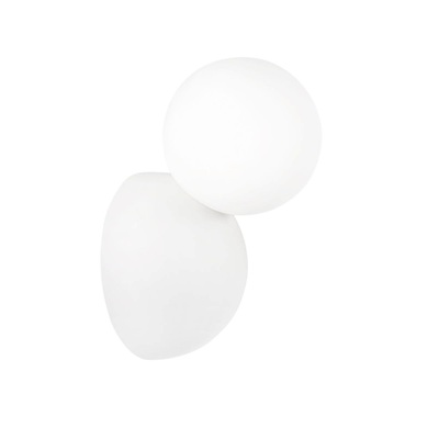 Applique design particolare sferetta in vetro e base in gesso 42274 LUCI MODERNE