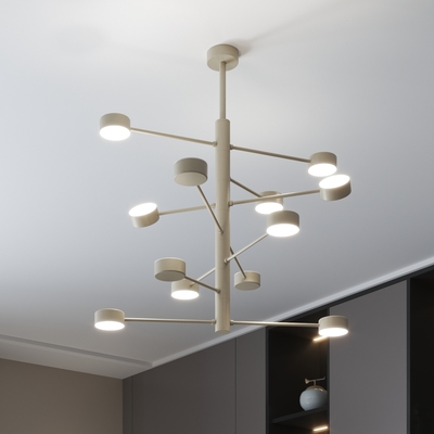 Lampadario sabbia 12 luci in orbita design modulare e geometrico GX53 1227/12-SA OCTOPUS TOP LIGHT