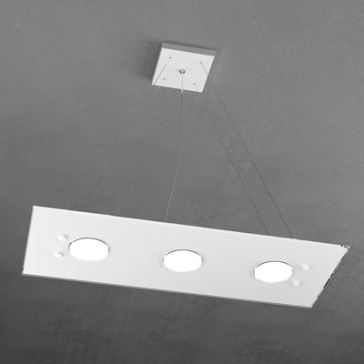 Sospensione lampadario lineare 3 luci perfetto per corridoi e ambienti lunghi 1141/S3-R-BI PATH TOP