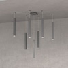 Immagine aggiuntiva di Lampadario sospensione grigio scuro antracite design lingotto quadro fili reg