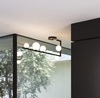 Particolare di Lampadario a soffitto plafoniera decentrato moderno design sfere a elle BIRDS PL5 IDE