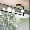 Lampadario a soffitto plafoniera decentrato moderno design sfere a elle BIRDS PL5 IDEAL LUX
