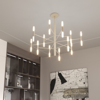 Lampadario tortora ampio per sala grande 1 metro 3 livelli e 24 segmenti di luce 1226/100-SA TOP LIG