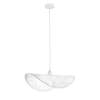 Immagine aggiuntiva di Lampadario bianco velina metallo moderno diffusore traforato 50cm  42849