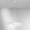 Particolare di Lampadario bianco velina metallo moderno diffusore traforato 50cm  42849